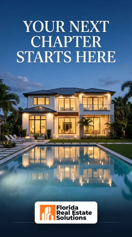 Vertical social ad for Florida Real Estate Solutions: Your next chapter starts here